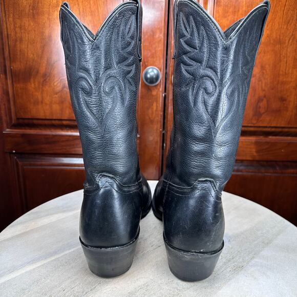 Dingo Men’s Black Leather Western Cowboy Boots Size 10 EW Country Riding EUC - Picture 8 of 16
